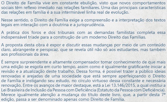 Capa do livro Direito de Família