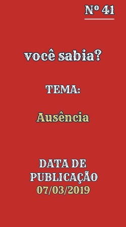 Capa: Você Sabia?, edição 41