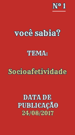Capa: Você Sabia?, edição 1