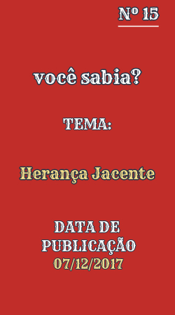 Capa: Você Sabia?, edição 15